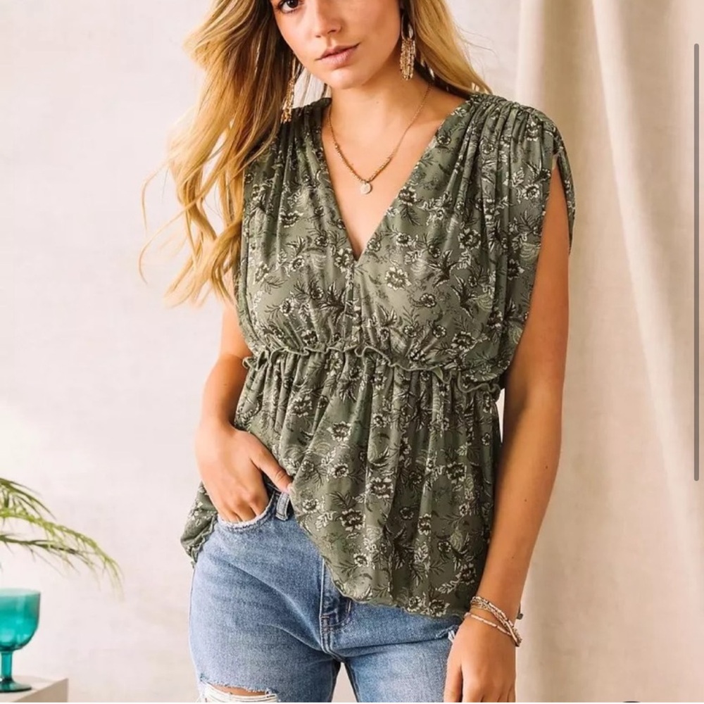 Floral Mesh Top